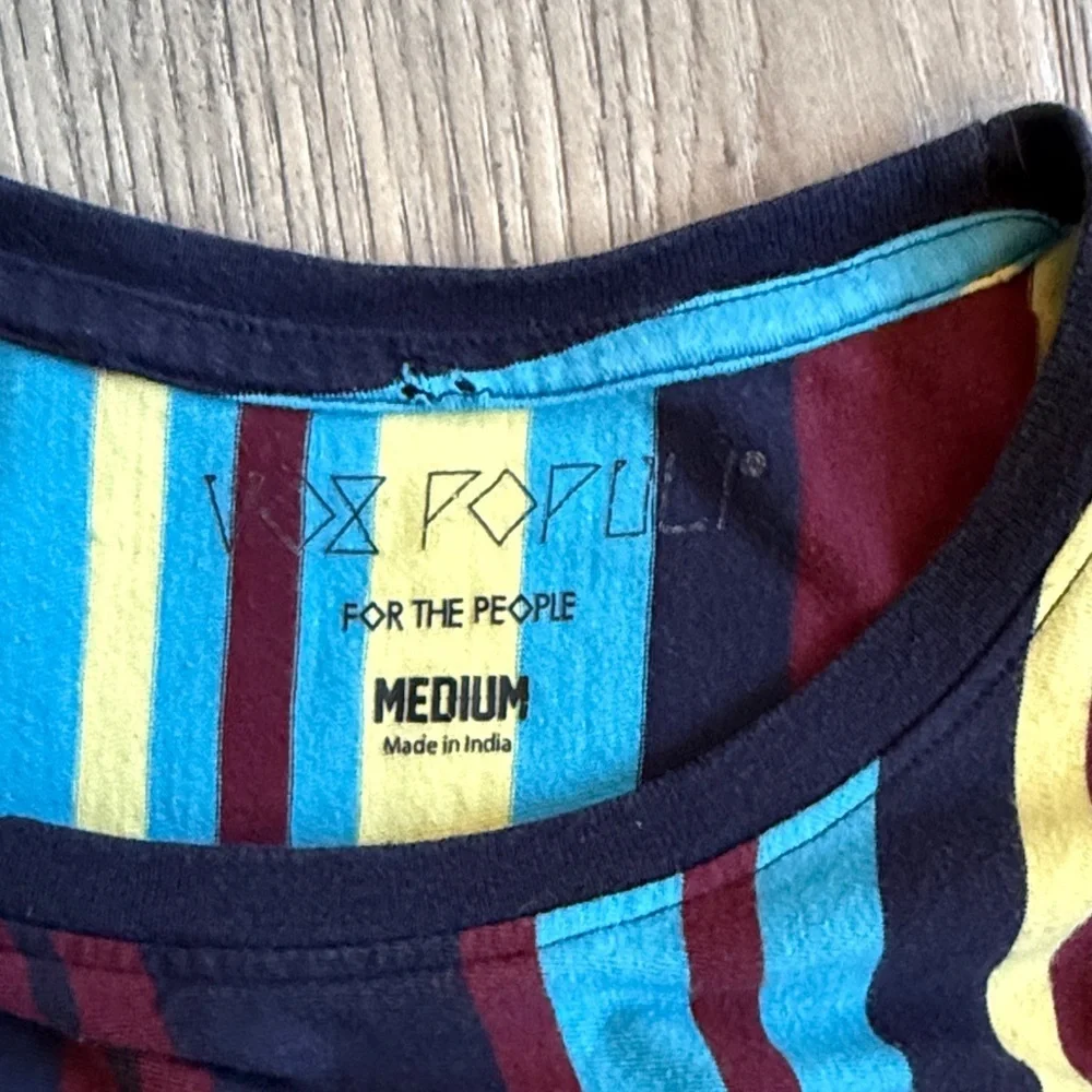 Tokyo Multicolor Striped Men's Short Sleeve Tee Y2K